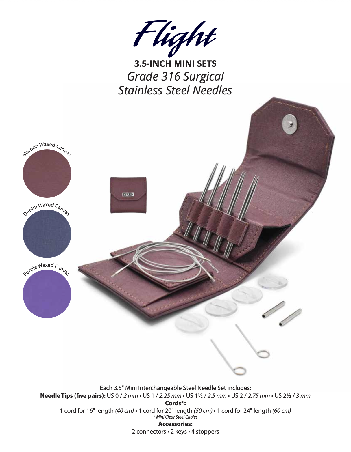 LYKKE Flight Needle Sets – Stainless Steel with Swivel Cables